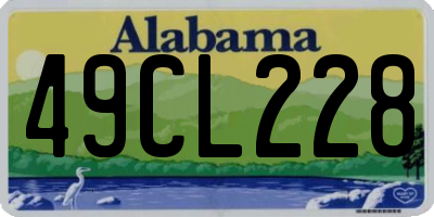 AL license plate 49CL228