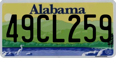 AL license plate 49CL259