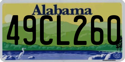 AL license plate 49CL260