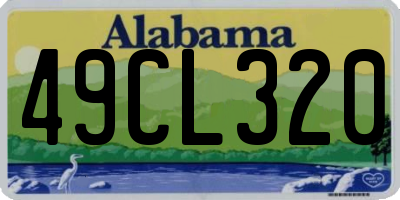 AL license plate 49CL320