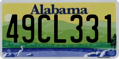 AL license plate 49CL331