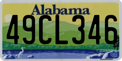 AL license plate 49CL346
