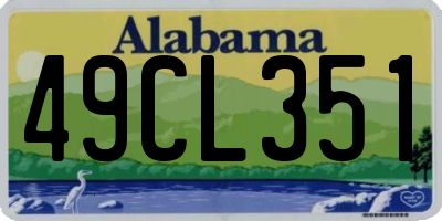 AL license plate 49CL351