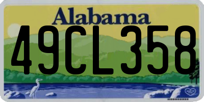 AL license plate 49CL358