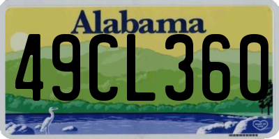 AL license plate 49CL360