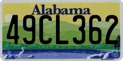 AL license plate 49CL362
