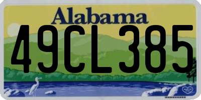 AL license plate 49CL385