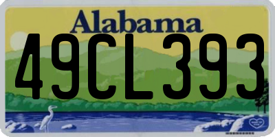 AL license plate 49CL393
