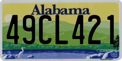 AL license plate 49CL421