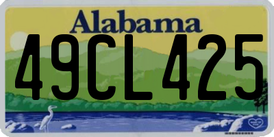 AL license plate 49CL425
