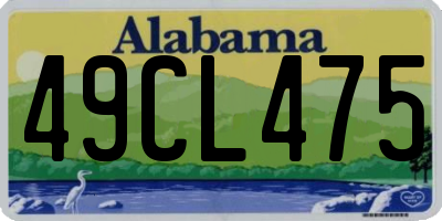 AL license plate 49CL475