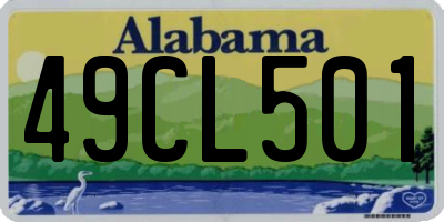 AL license plate 49CL501