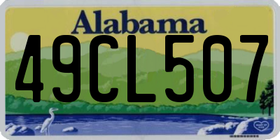 AL license plate 49CL507