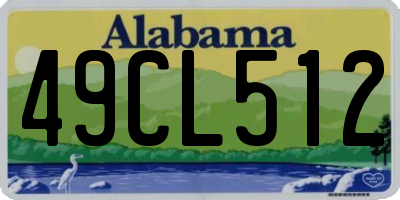 AL license plate 49CL512