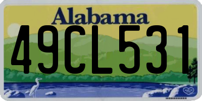AL license plate 49CL531