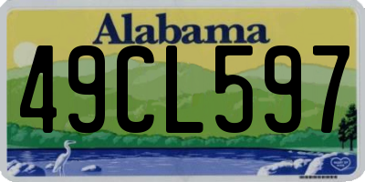 AL license plate 49CL597