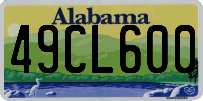 AL license plate 49CL600
