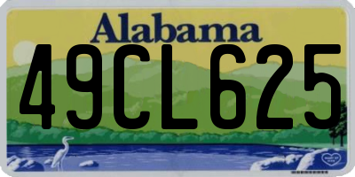 AL license plate 49CL625