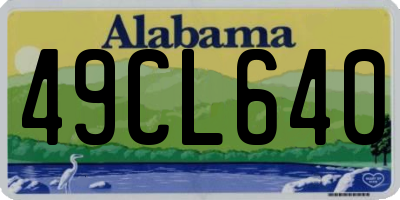 AL license plate 49CL640