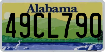 AL license plate 49CL790