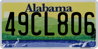 AL license plate 49CL806