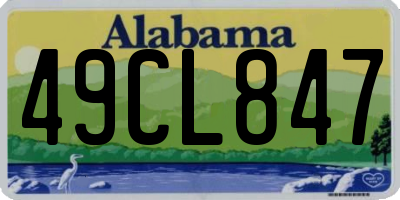 AL license plate 49CL847
