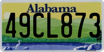 AL license plate 49CL873