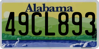 AL license plate 49CL893
