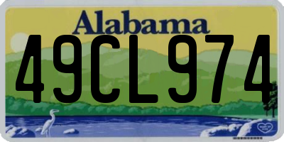AL license plate 49CL974