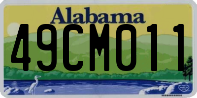 AL license plate 49CM011