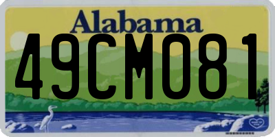 AL license plate 49CM081