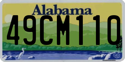 AL license plate 49CM110