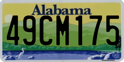 AL license plate 49CM175