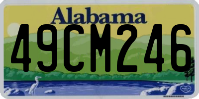 AL license plate 49CM246