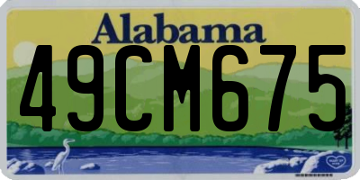 AL license plate 49CM675