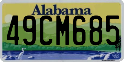 AL license plate 49CM685