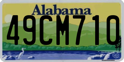 AL license plate 49CM710