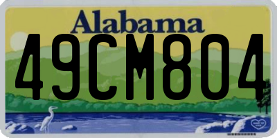 AL license plate 49CM804