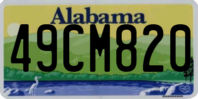 AL license plate 49CM820