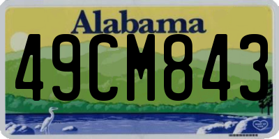AL license plate 49CM843