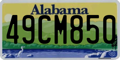 AL license plate 49CM850