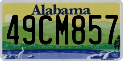 AL license plate 49CM857