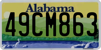 AL license plate 49CM863
