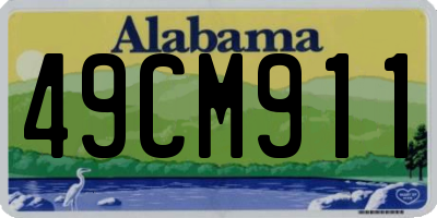 AL license plate 49CM911