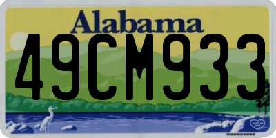 AL license plate 49CM933