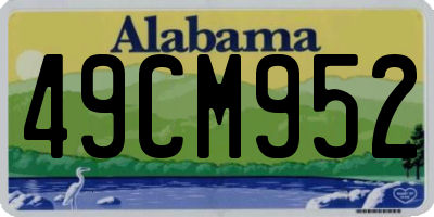 AL license plate 49CM952