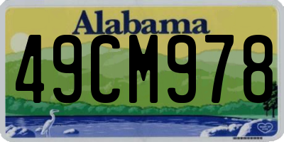 AL license plate 49CM978