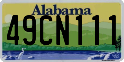 AL license plate 49CN111