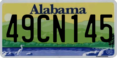 AL license plate 49CN145