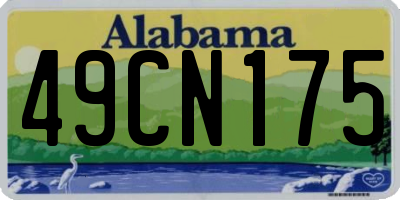 AL license plate 49CN175
